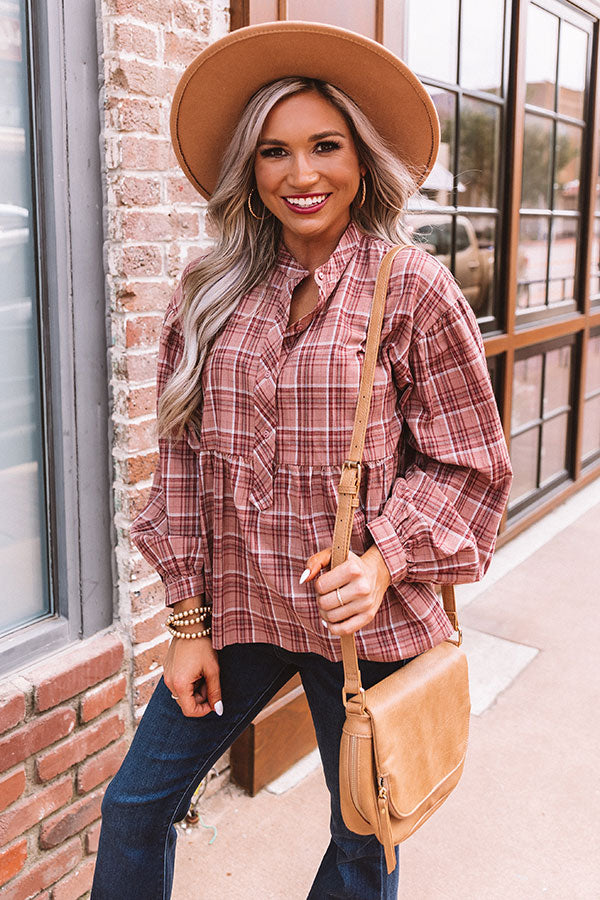 Apple Crisp Plaid Top Image - 5