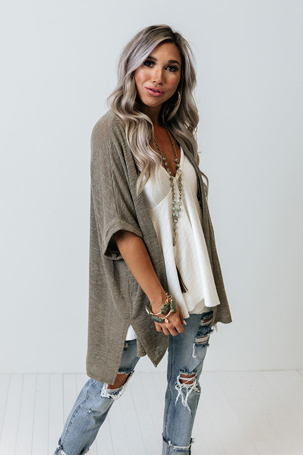 Major Milestone Knit Cardigan In Martini Olive Image - 4