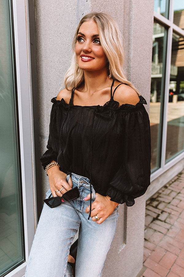 Effortless Moment Shift Top In Black Image - 2