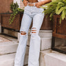 KanCan The Westman High Waist Distressed Flare in Light Wash Image - 1