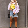 Sweet Smile Sweatshirt in Pink Image - 1