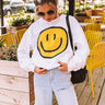 Sweet Smile Sweatshirt in White Image - 1