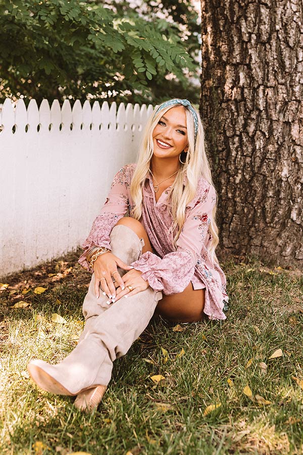 Sweetheart In The City Chiffon Top in Blush Image - 3