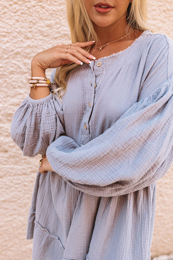 Autumn Destiny Shift Dress In Airy Blue • Impressions Online Boutique