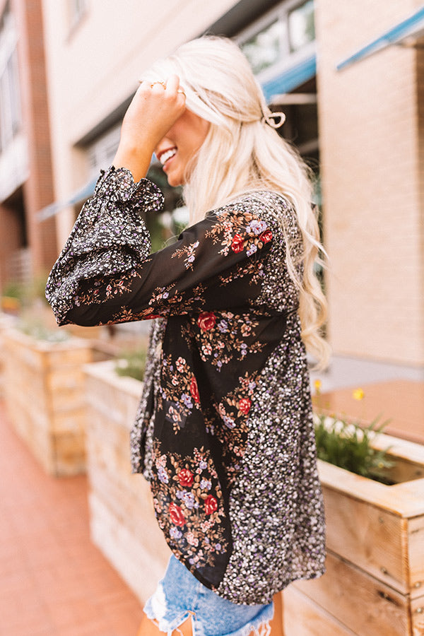 Sweetheart In The City Chiffon Top in Black Image - 4