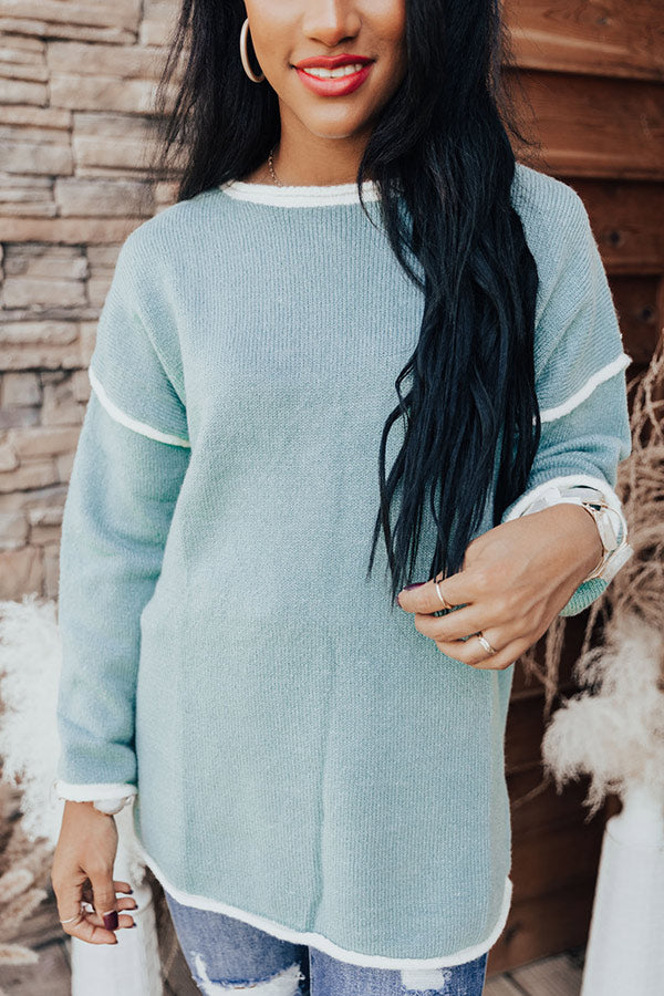Upstate Weather Sweater In Aqua Image - 5