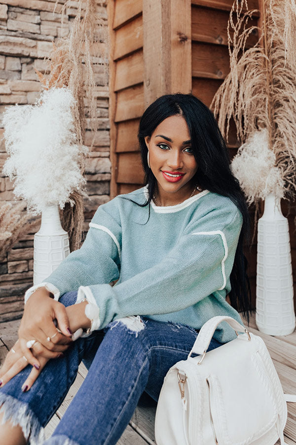 Upstate Weather Sweater In Aqua Image - 2