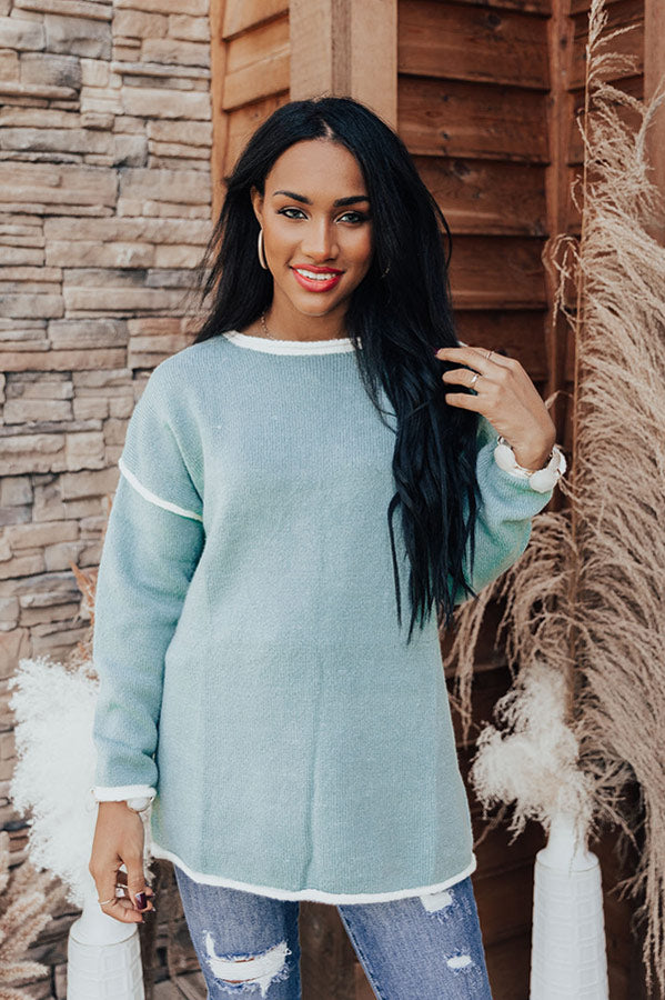 Upstate Weather Sweater In Aqua Image - 1