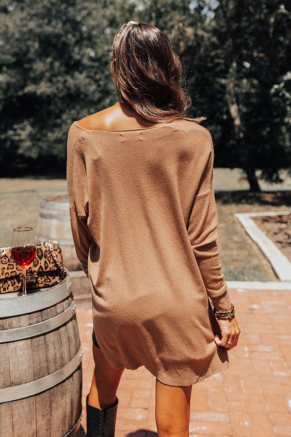 Napa Chill Shift Sweater in Dark Camel Image - 5