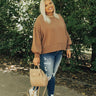 Lovely Chill Sweatshirt In Mocha Curves Image - 1