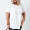 Follow Your Lead Shift Top In White Curves Image - 1