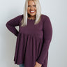 Take Me As I Am Babydoll Top In Purple Curves Image - 1