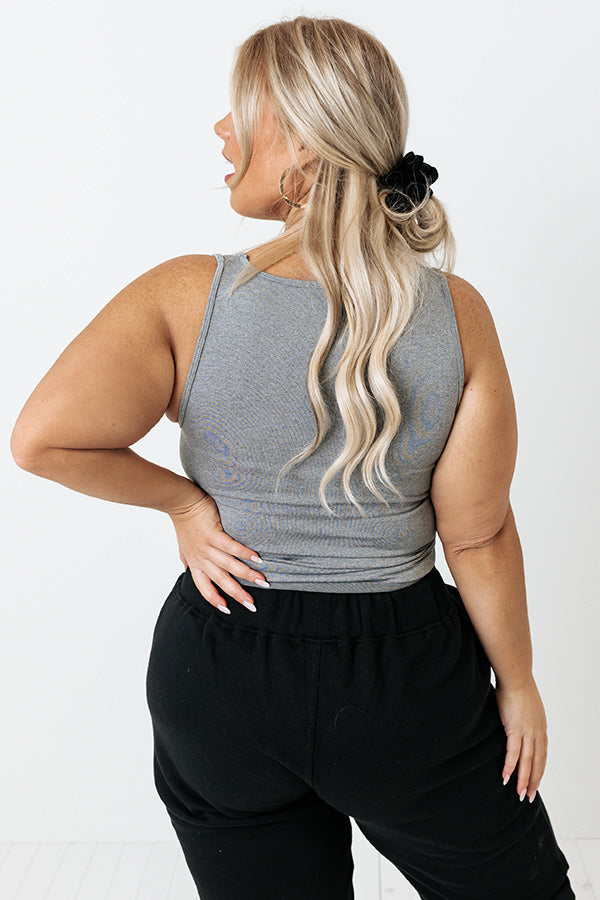 Basic Instincts Seamless Tank In Grey Curves Image - 5
