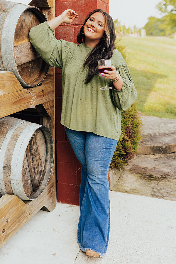 Chardonnay Sips Shift Top in Olive Curves Image - 2