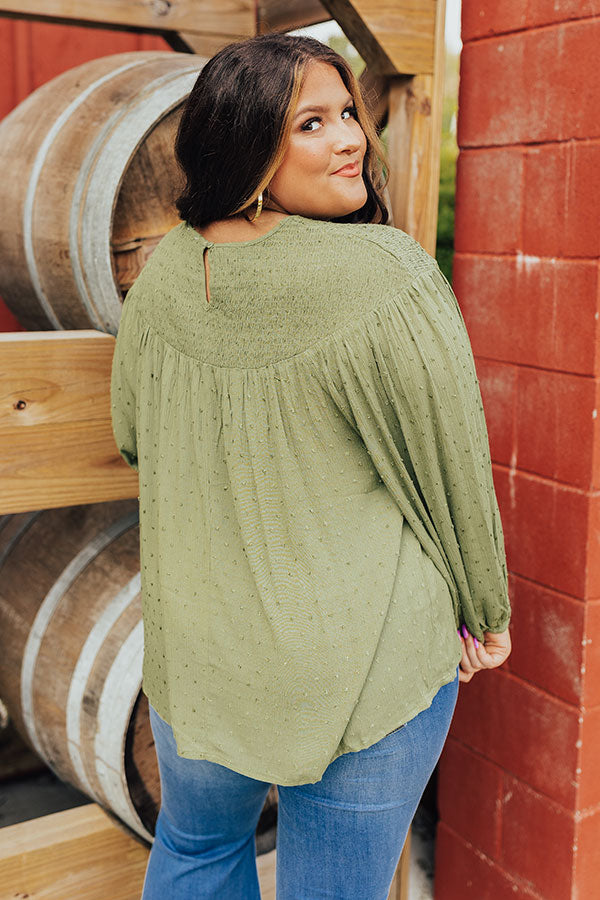 Chardonnay Sips Shift Top in Olive Curves Image - 4