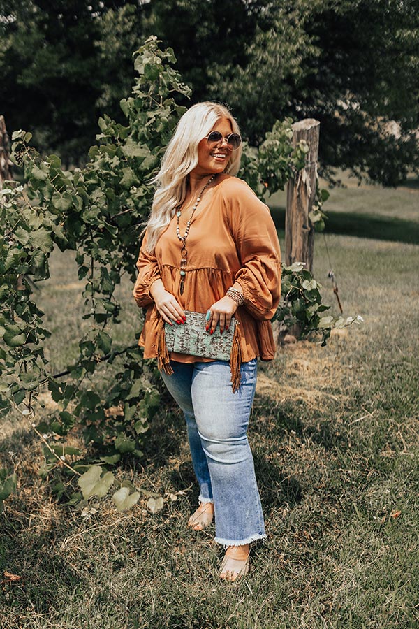 Extra Hopeful Shift Top In Iced Mocha Curves Image - 2