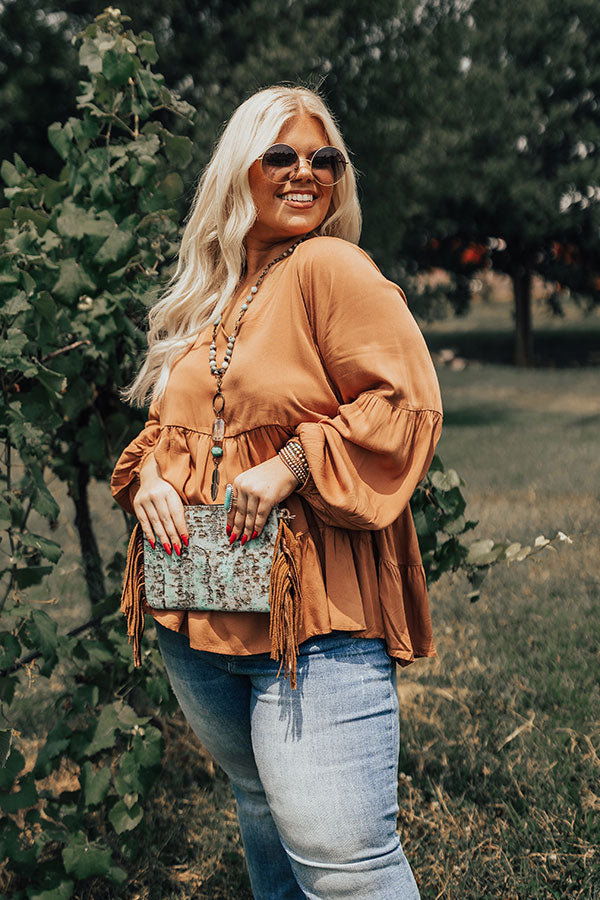 Extra Hopeful Shift Top In Iced Mocha Curves Image - 3