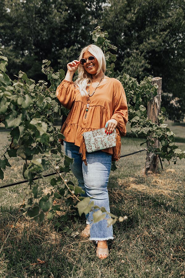 Extra Hopeful Shift Top In Iced Mocha Curves Image - 5