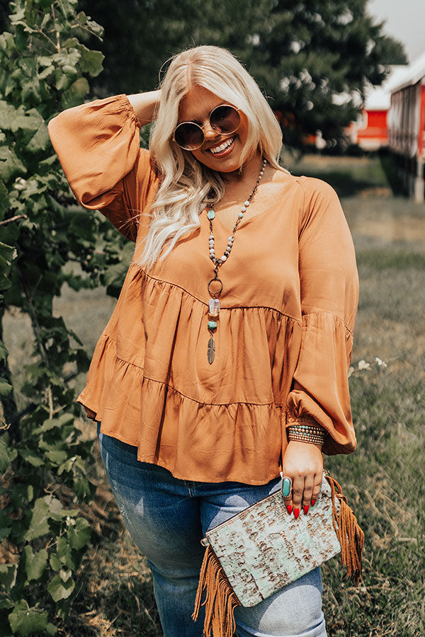 Extra Hopeful Shift Top In Iced Mocha Curves Image - 1