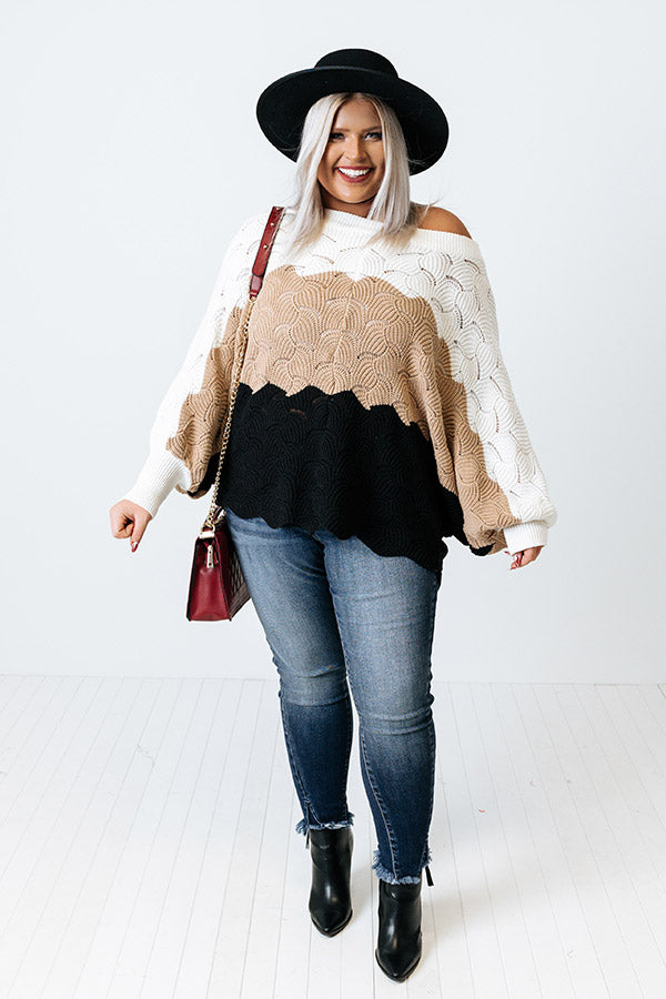 Apple Crisp Knit Sweater Curves Image - 2