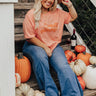 Hello Pumpkin Graphic Tee In Peach Curves Image - 1