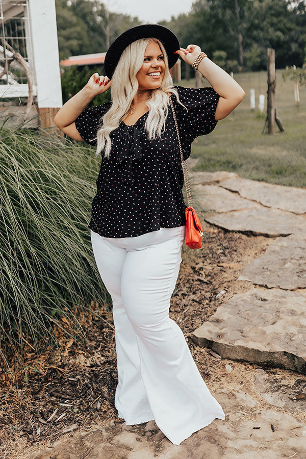 Photo Album Babydoll Top In Black Curves Image - 3