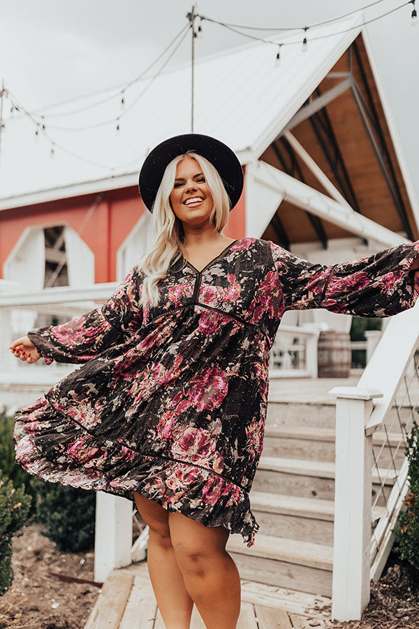 Red Rocks Concert Babydoll Dress Curves Image - 3