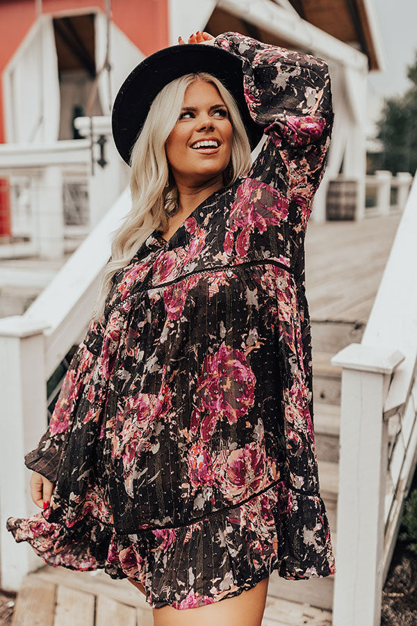 Red Rocks Concert Babydoll Dress Curves Image - 1