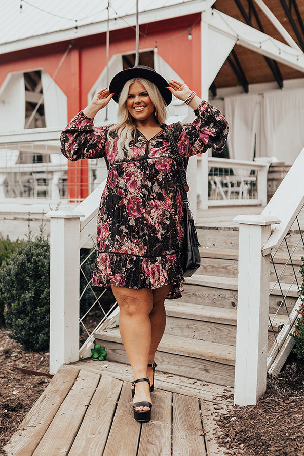 Red Rocks Concert Babydoll Dress Curves Image - 4