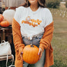 Hello Pumpkin Graphic Tee In White Curves Image - 1
