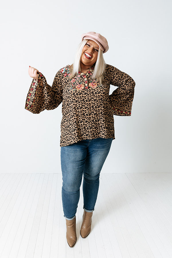 Sweet Touch Embroidered Shift Top Curves Image - 5