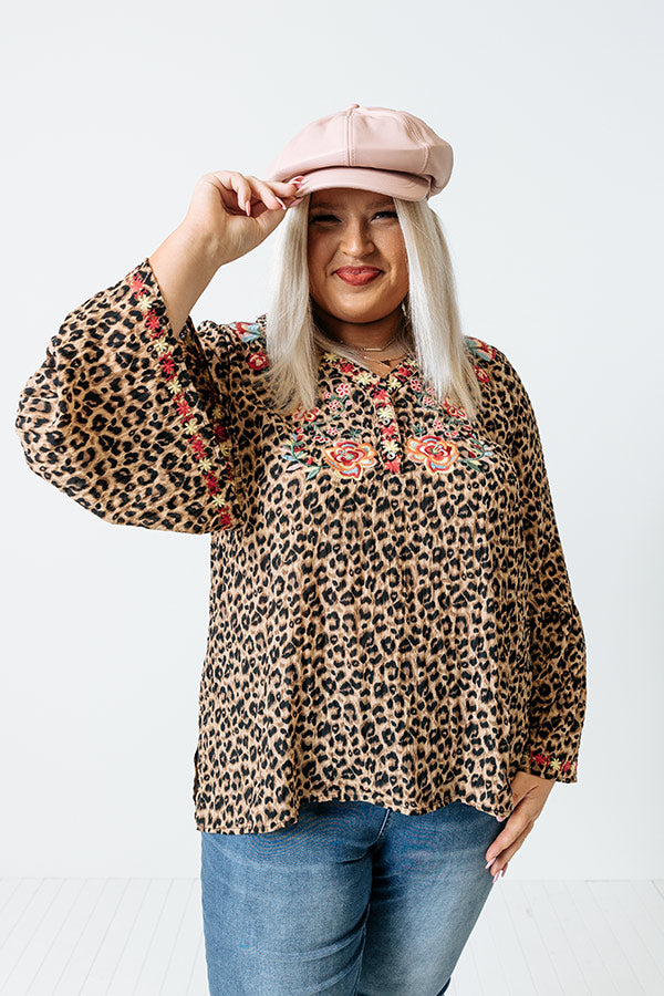 Sweet Touch Embroidered Shift Top Curves Image - 2