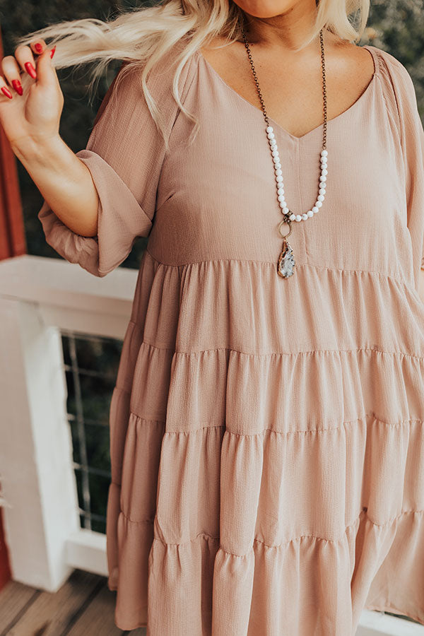 Wishful Weekend Shift Dress In Iced Latte Curves Image - 5