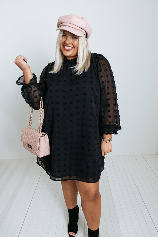 Hitting The Lottery Shift Dress In Black Curves Image - 2