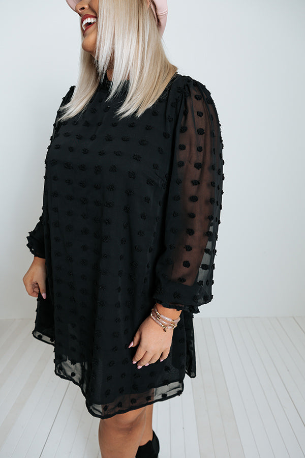 Hitting The Lottery Shift Dress In Black Curves Image - 3