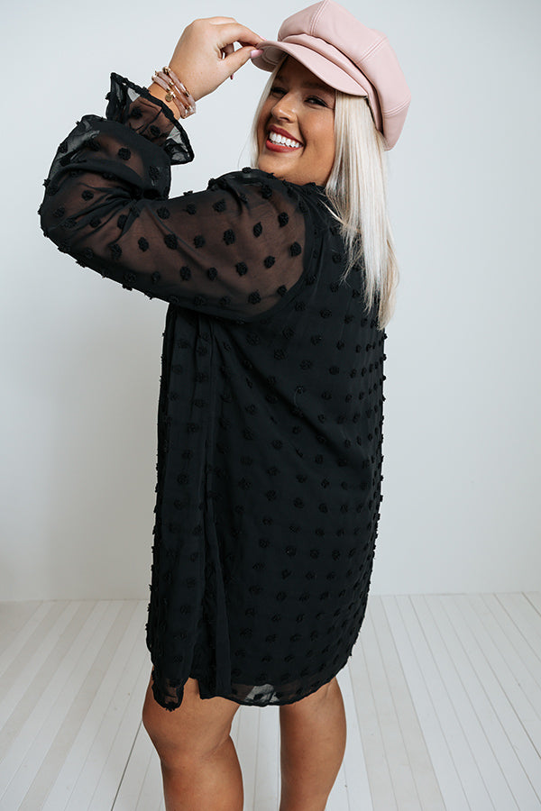 Hitting The Lottery Shift Dress In Black Curves Image - 4