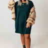 Seasonal Rhythm T-Shirt Dress In Hunter Green Curves Image - 1