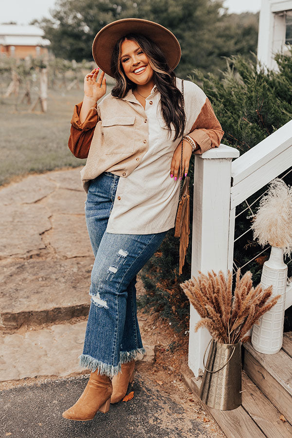 County Line Corduroy Button Up Curves Image - 3