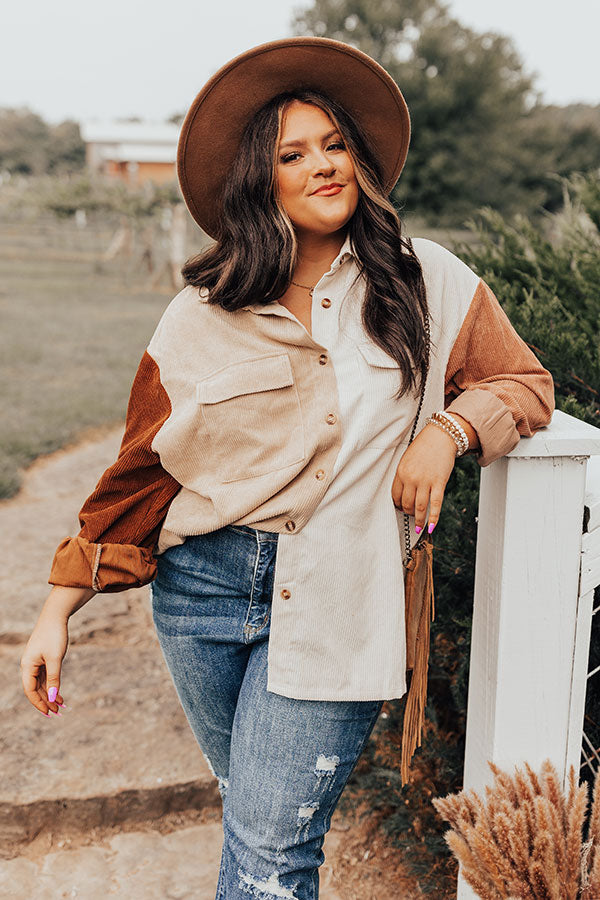 County Line Corduroy Button Up Curves Image - 1