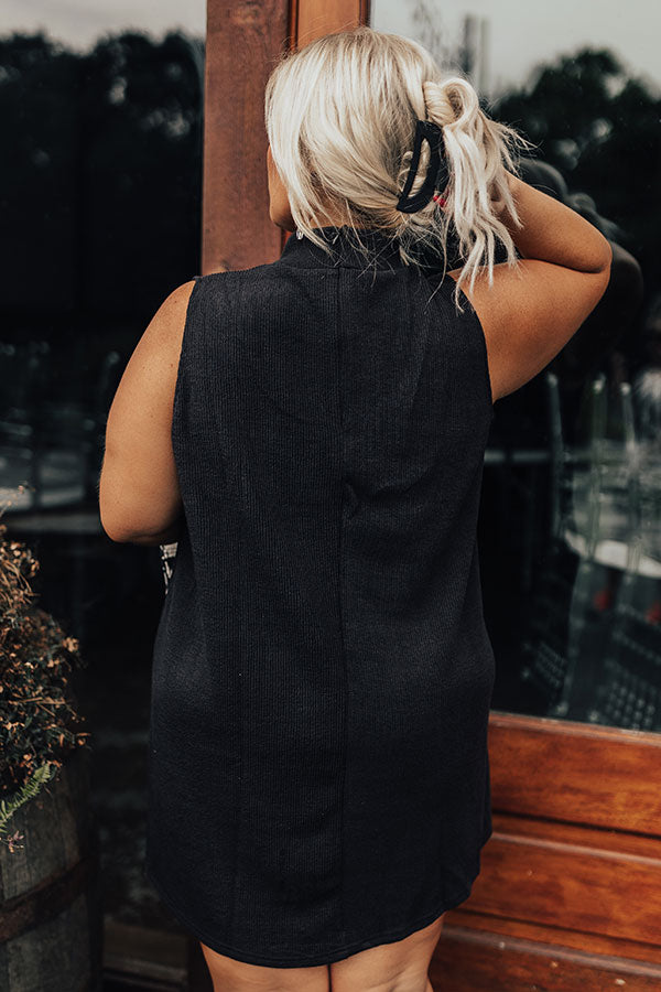 Vermont Wishes Knit Shift Dress In Black Curves Image - 4