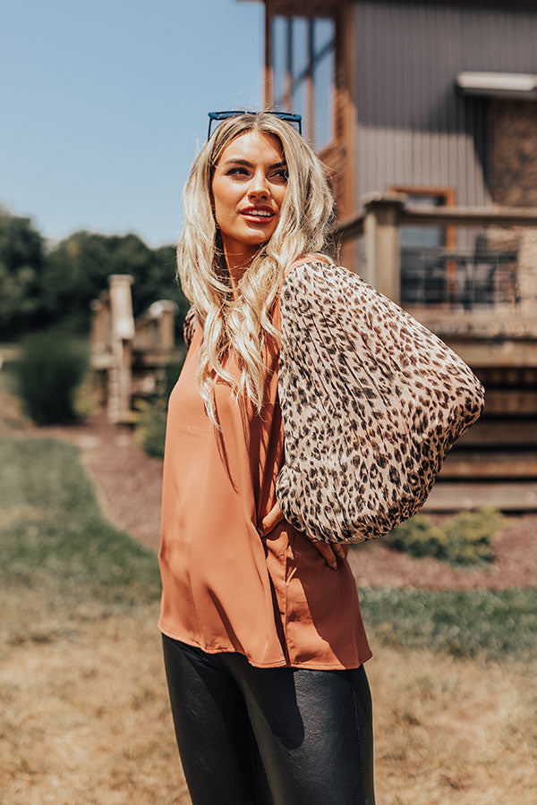 Love Tune Leopard Shift Top In Latte Image - 2