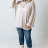 Acorn Kisses Waffle Knit Tunic In Beige Curves Image - 1