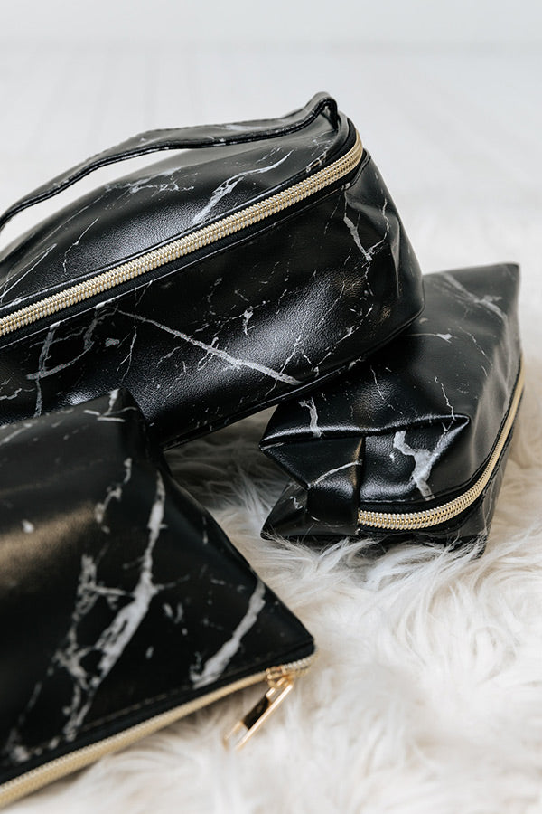 So Darling Cosmetic Bag Set In Black Image - 3