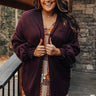 Chilly Dawn Cardigan In Maroon Curves Image - 1