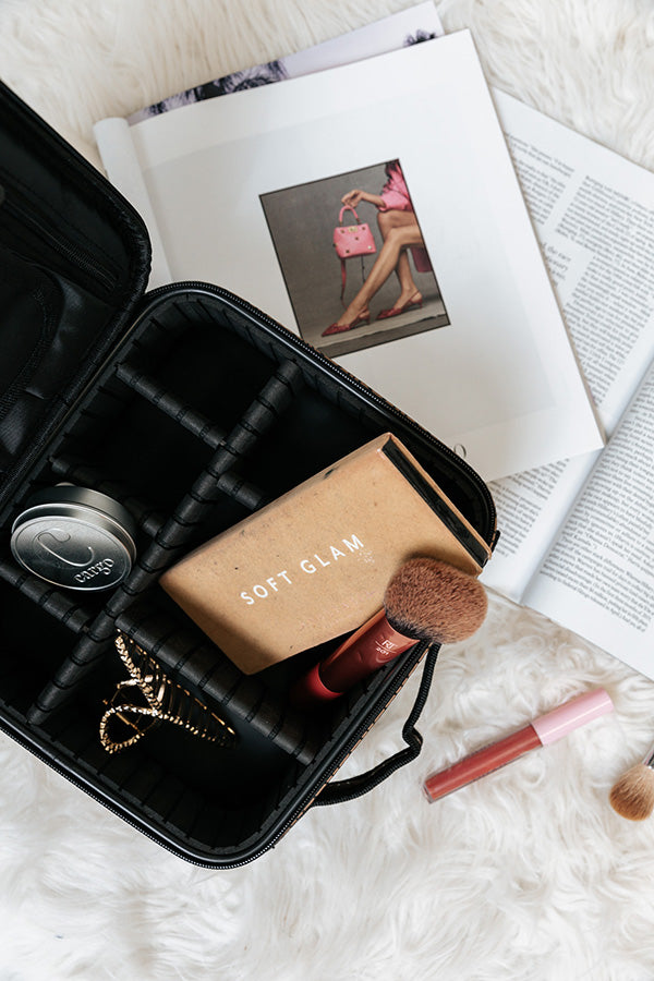 Glisten Up Cosmetic Bag In Brown Image - 1