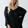 Sweet Daybreak Knit Shift Top In Black Curves Image - 1