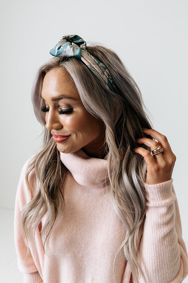 Chardonnay Vacay Floral Scarf In Teal Image - 1