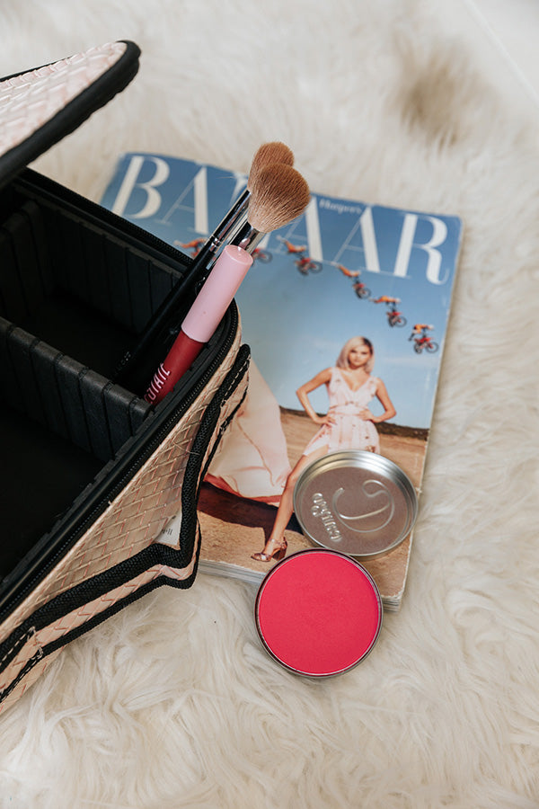 Glisten up Woven Cosmetic Bag In Rose Quartz Image - 1