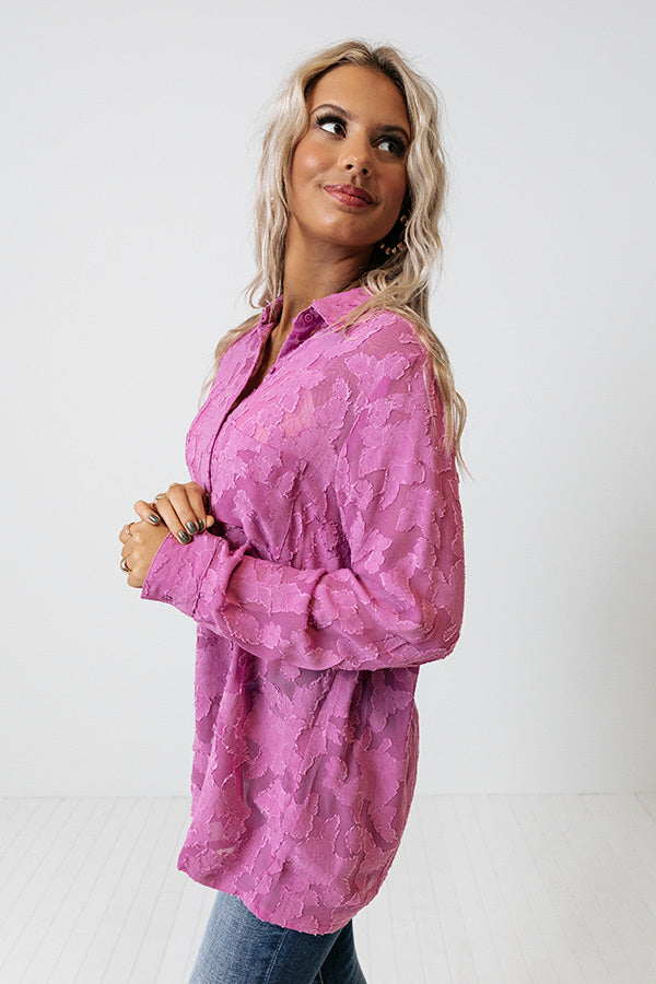 Brag On You Button Up In Orchid Image - 4