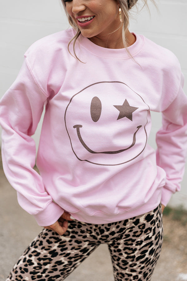 Beyond Smiles Sweatshirt In Pink Image - 4